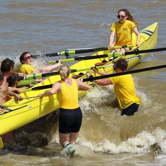 Launching Folkestone Rowing Club