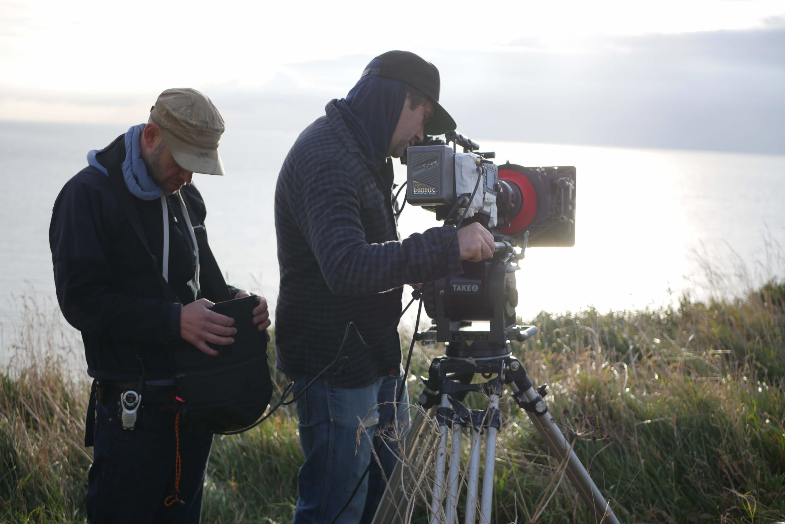 Cliff Top Filming Peter Blach