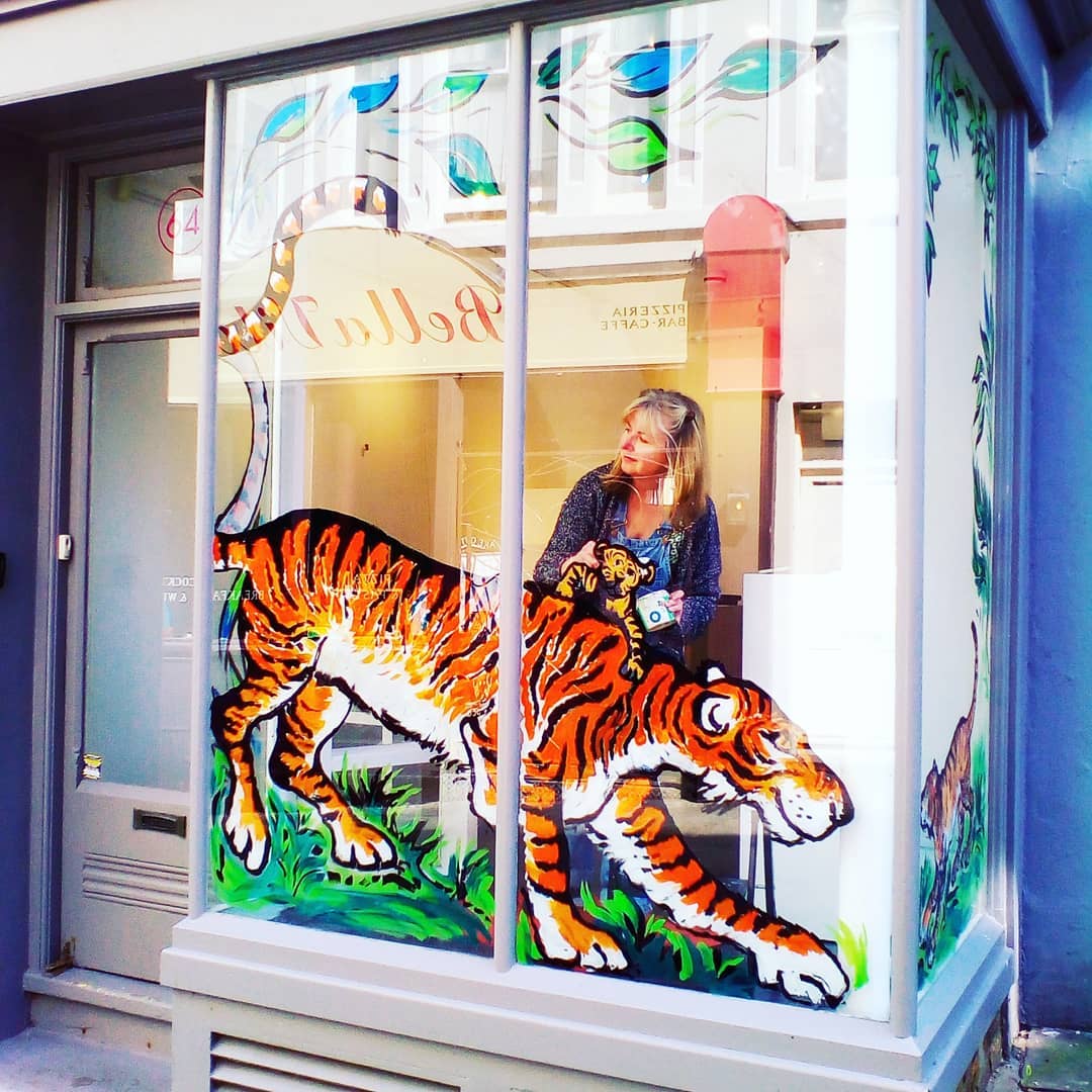 Tiger Window Art