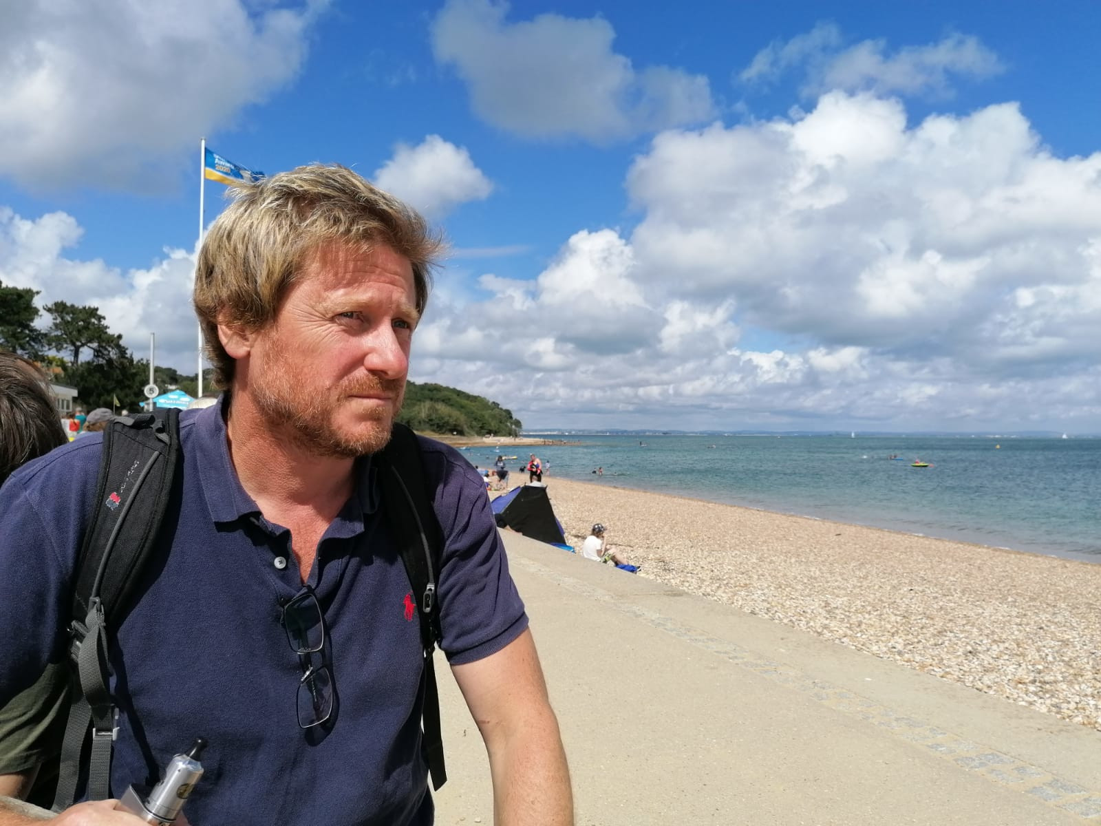 Andy and a beach