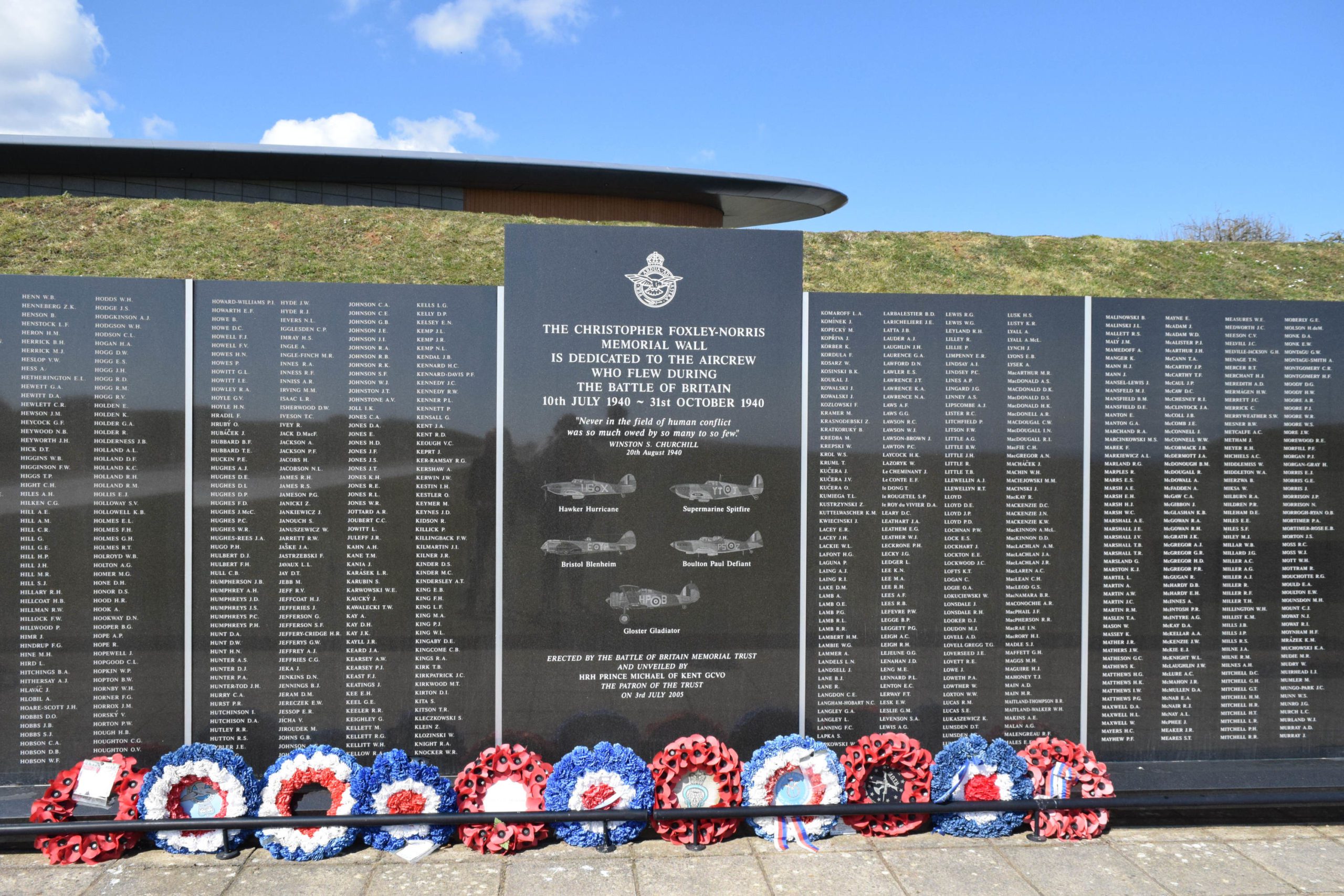 Memorial wall to The Few