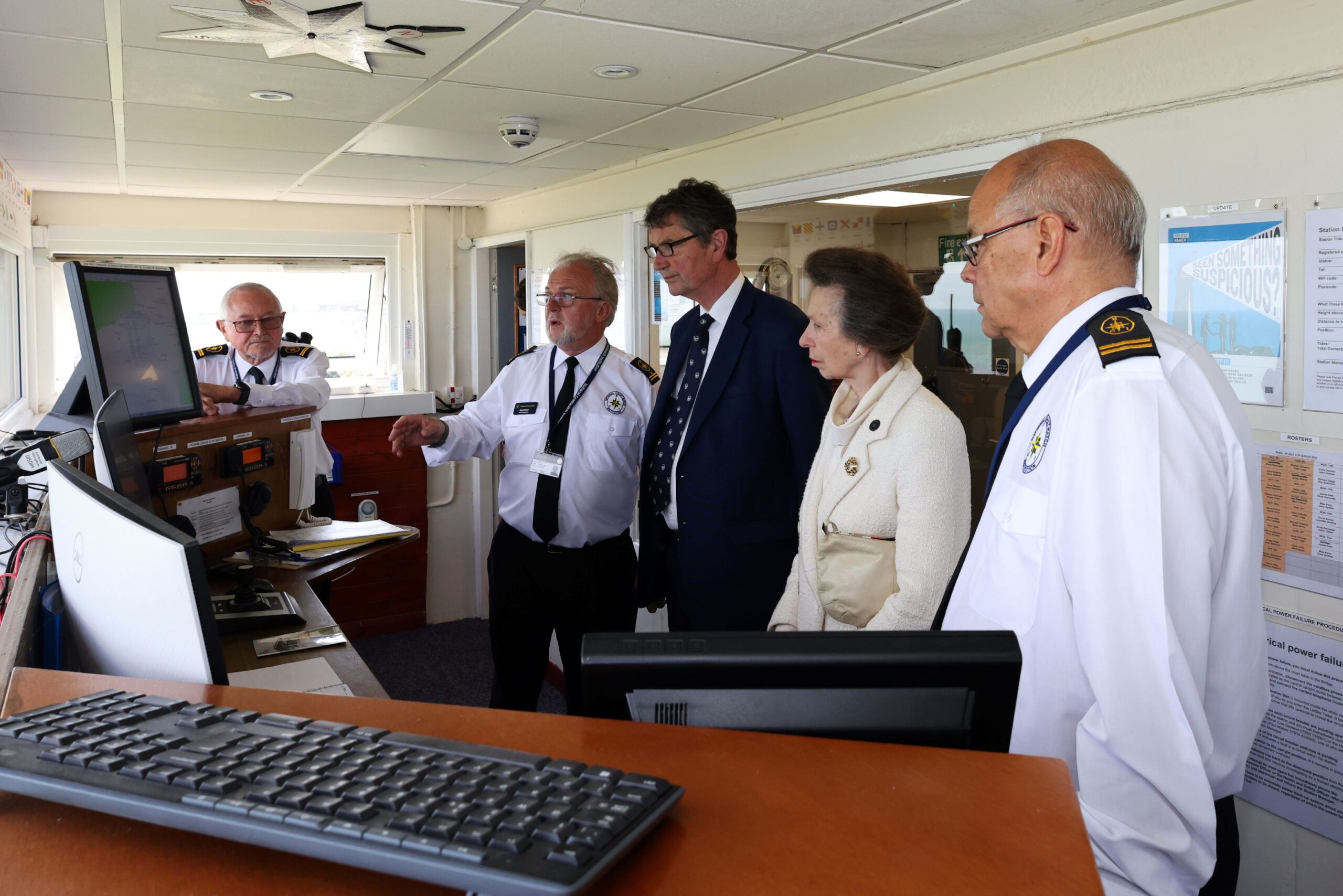 Princess Anne on Bridge at NCI