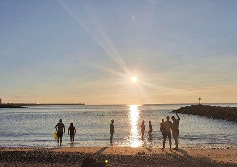 Kirsty Hogben Swimming at Sunrise