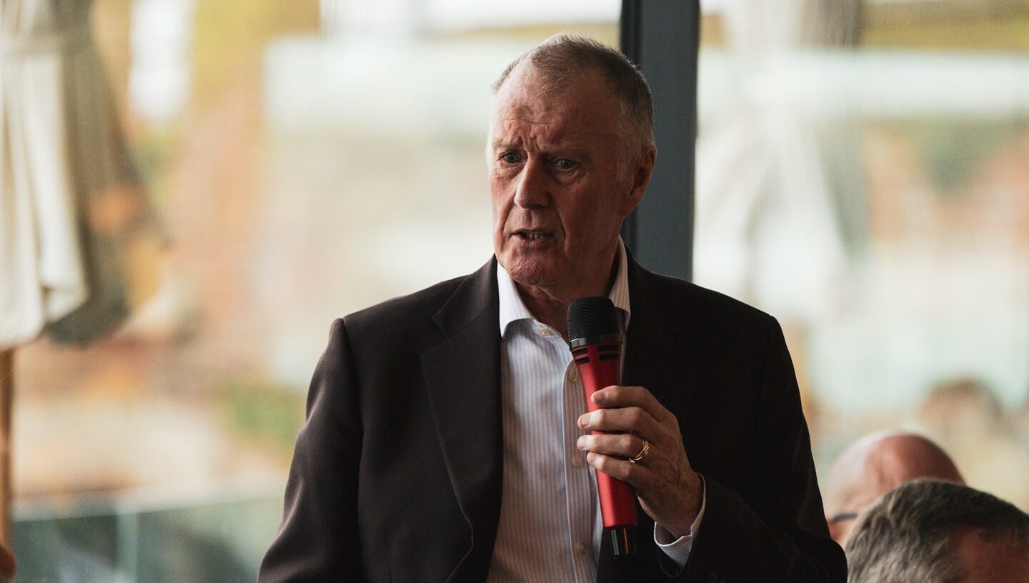 Sir Geoff Hurst speaking