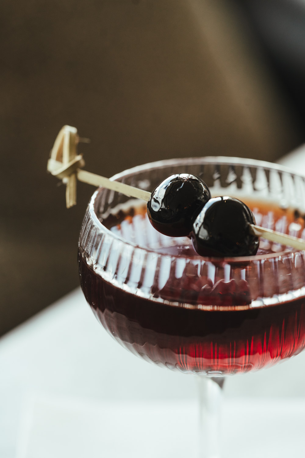 Cocktail with cherries