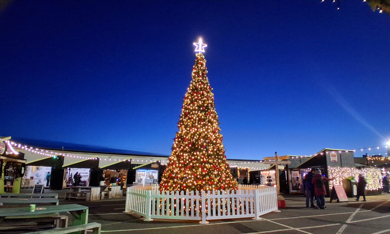 Festive Marketplace Tree 2025