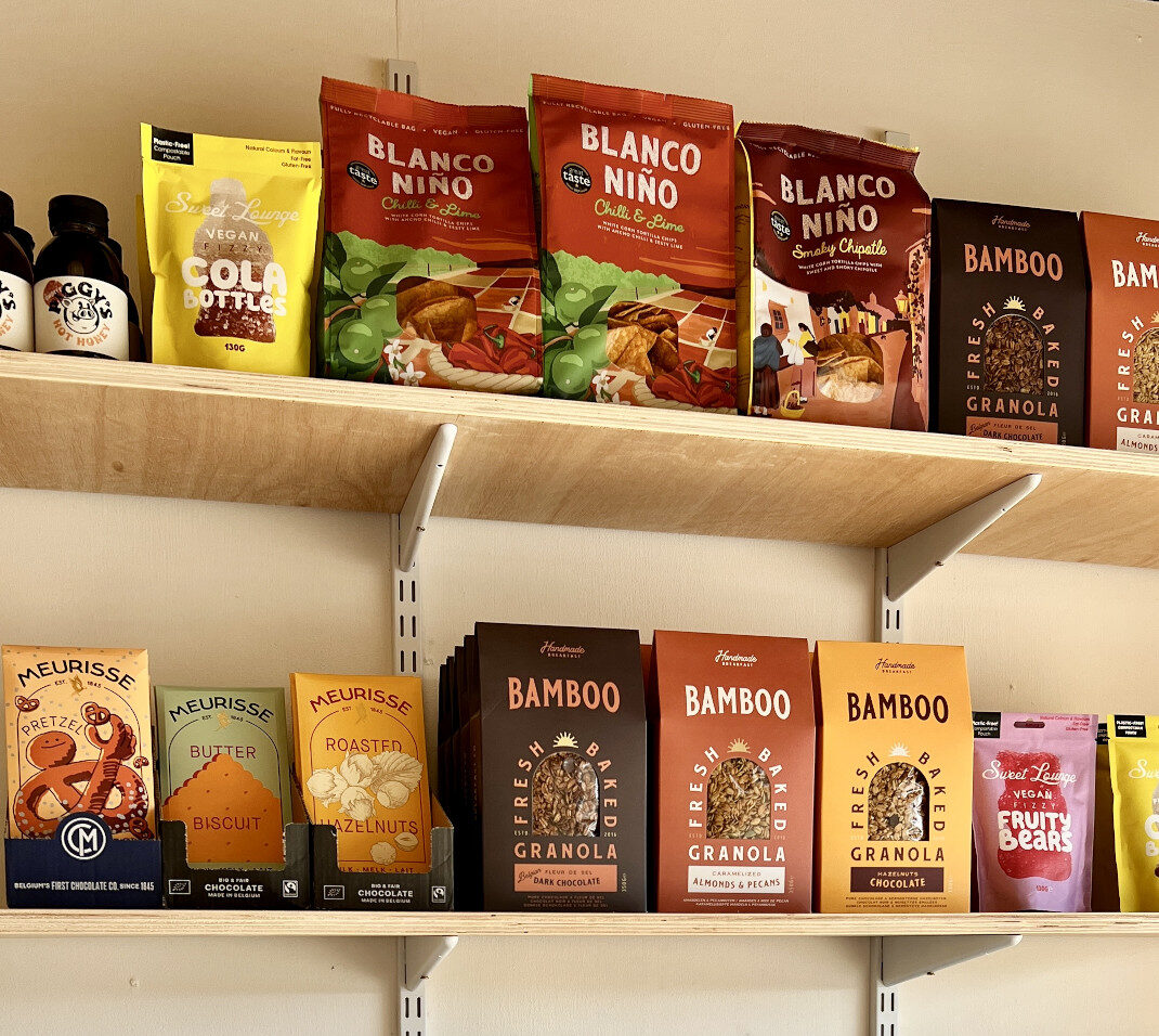 Pit Stop wall of goodies