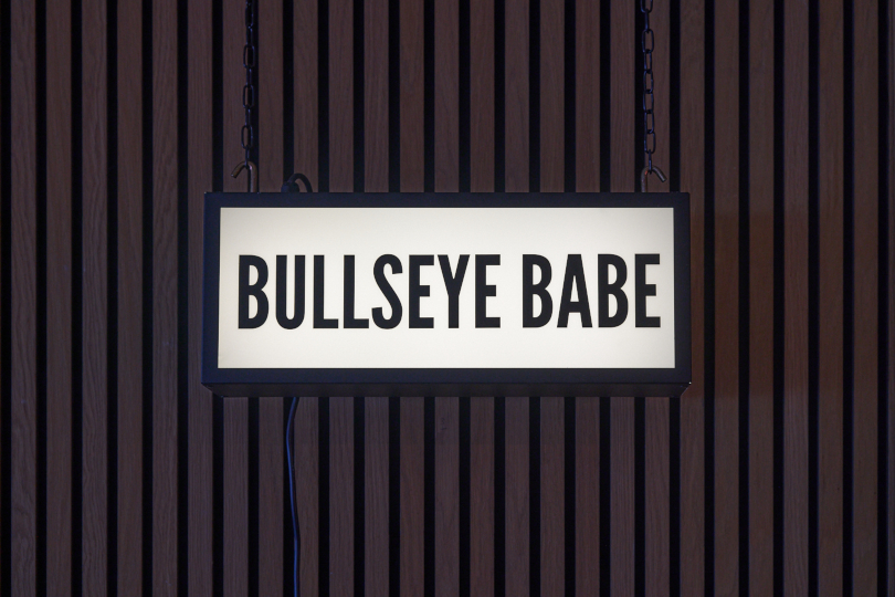 Bullseye Babe sign